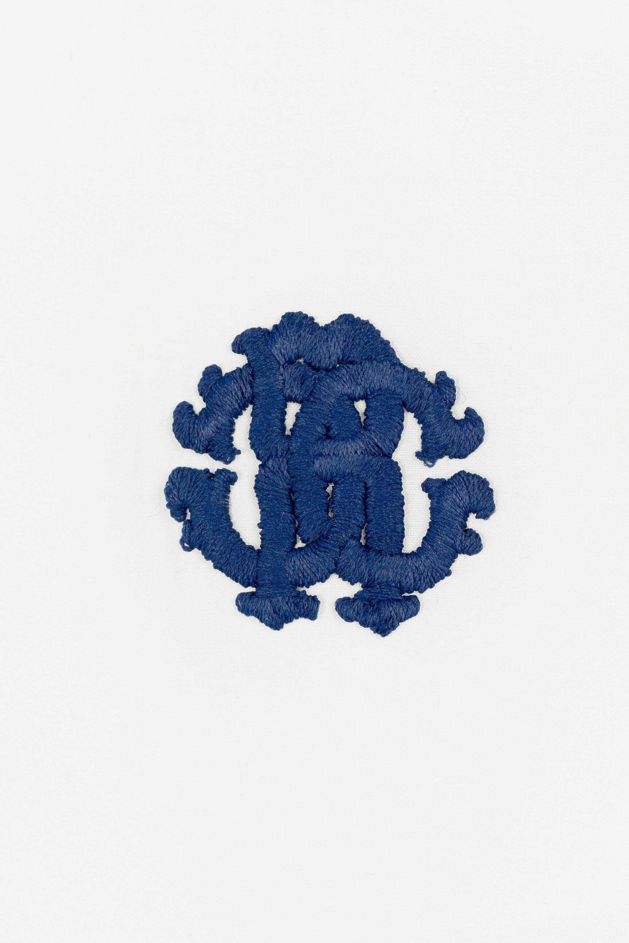 JU RC Monogram-Embroidered Shirt White PJT710-CH004