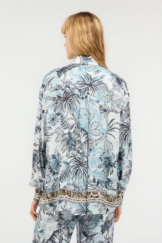 JC Chemise À Imprimé Jungle Et Python Bleu clair UFT143-UF209