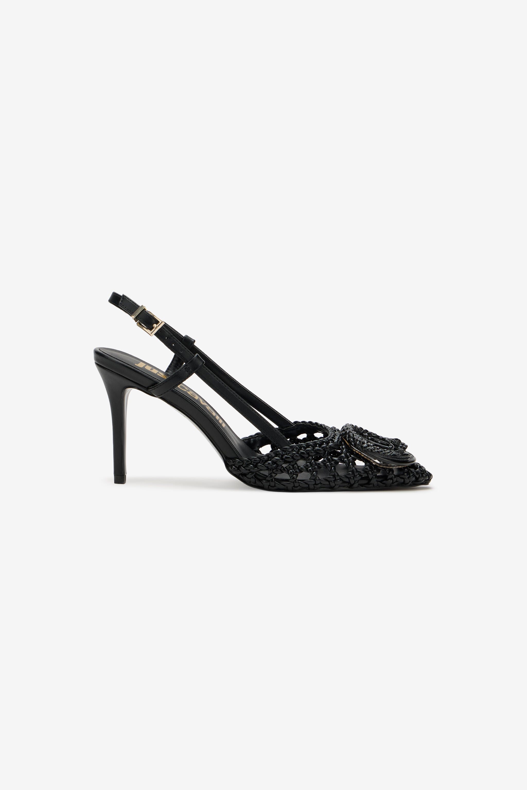 JC Escarpins Slingback avec design tressé JC Escarpins Slingback avec design tressé BLACK WFS070-WF308