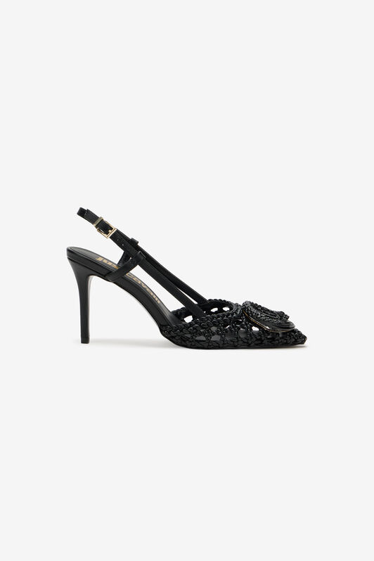JC Escarpins Slingback avec design tressé JC Escarpins Slingback avec design tressé BLACK WFS070-WF308