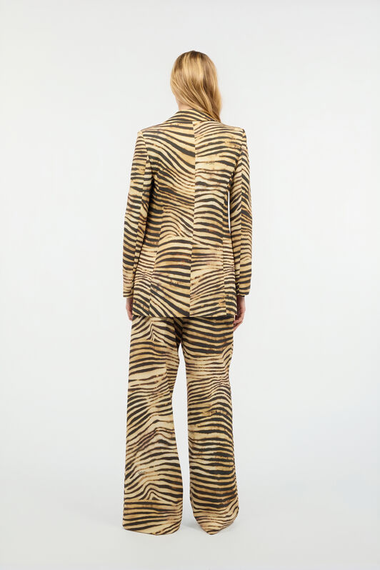 JC Chaqueta Con Estampado Tiger Skin Marrón claro UFT191-UF257