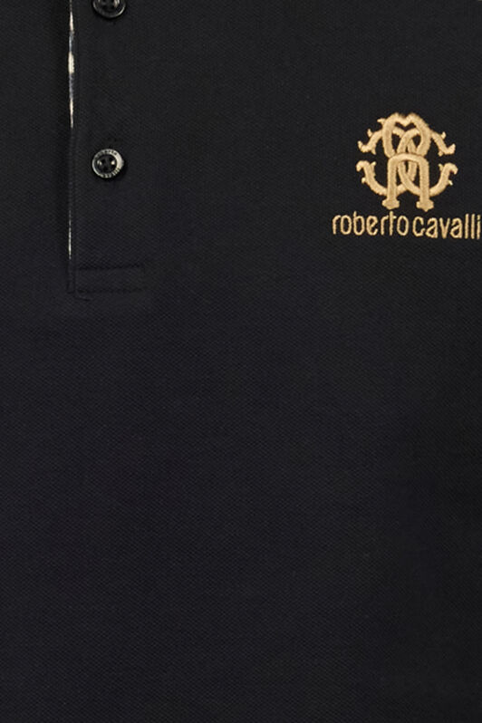 RC Polo Nera con Dettagli Stampa Jaguar Nero POT64E-KB001