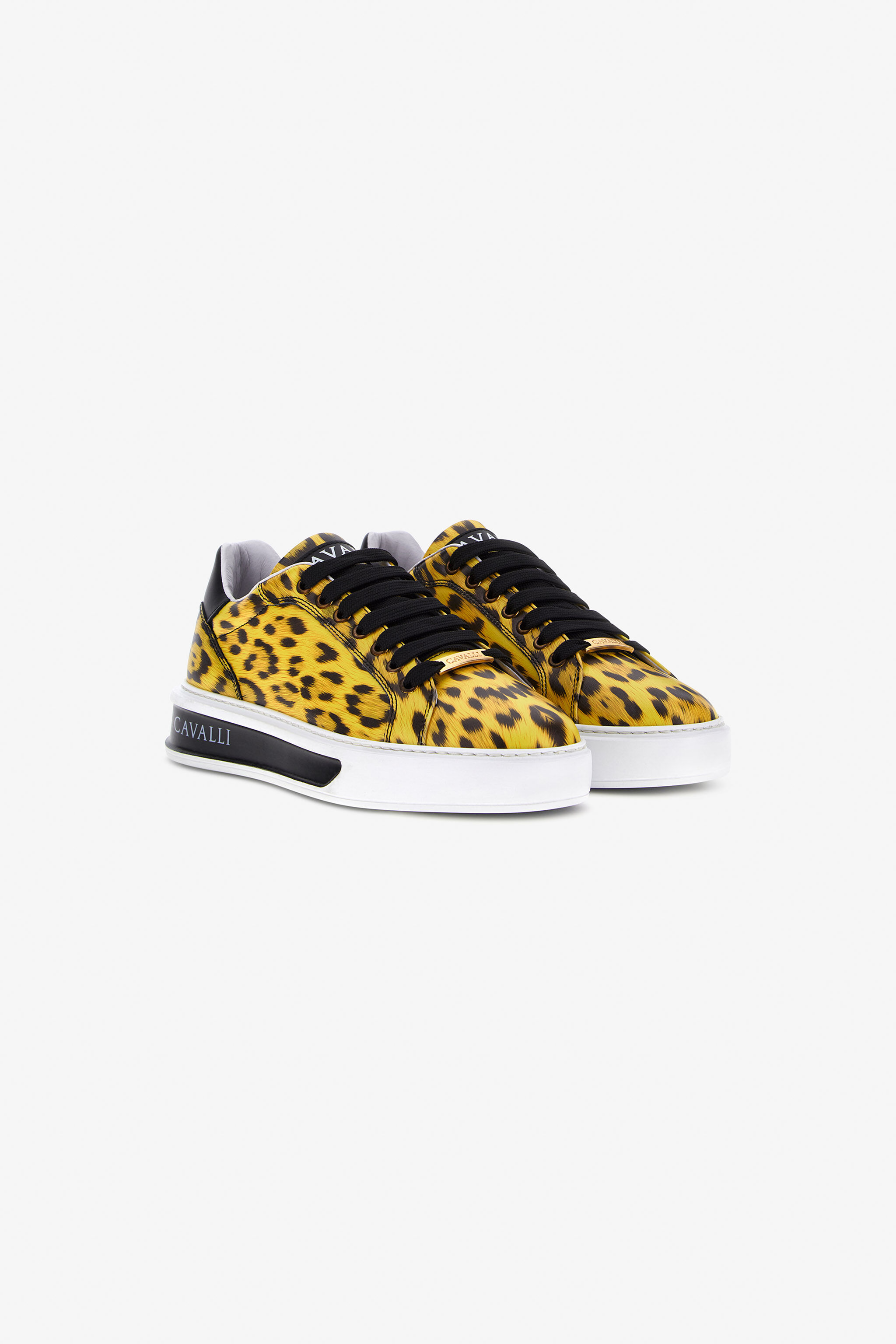 RC Animal-print low-top sneakers Yellow QKS159-PZA79