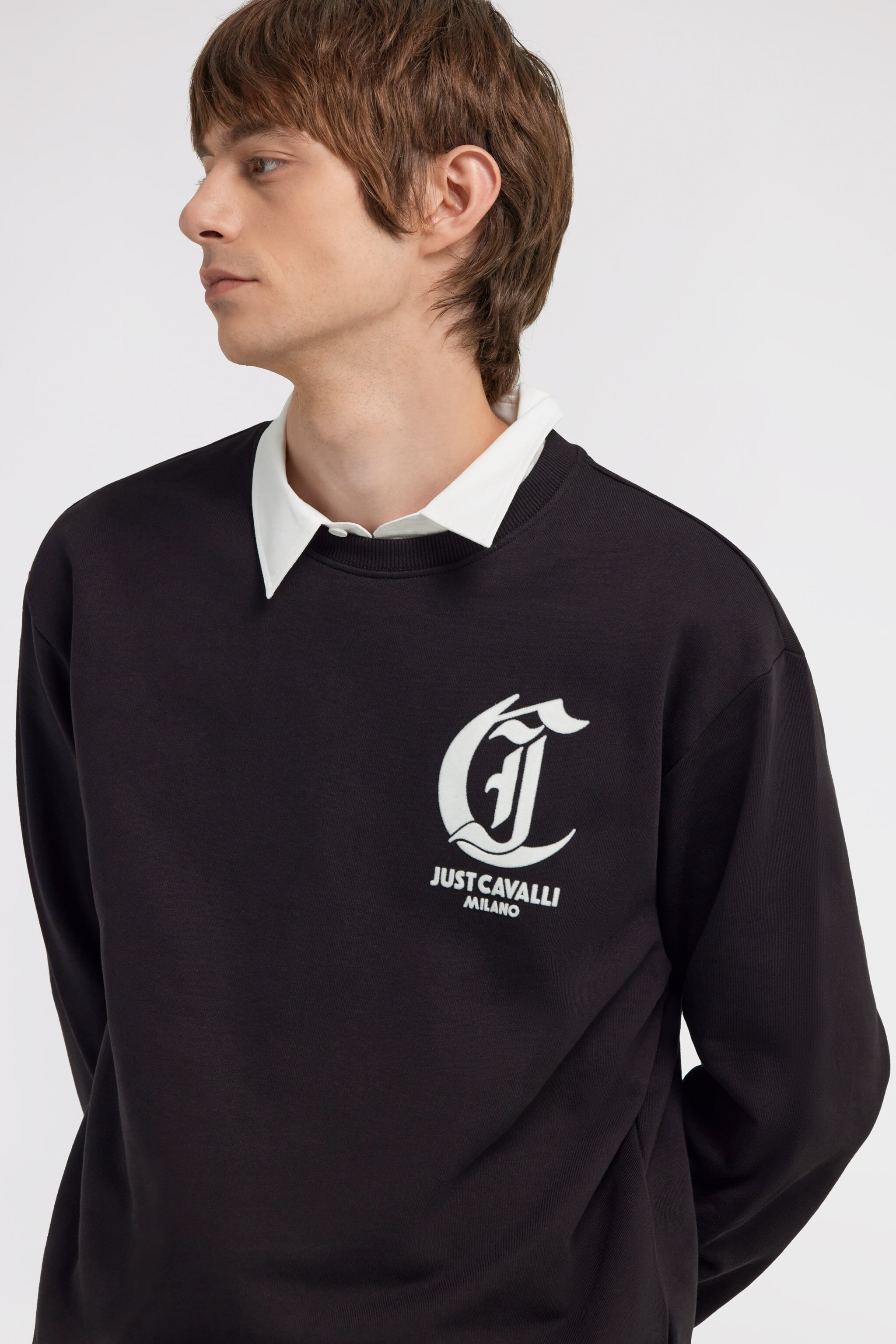 JC Just Cavalli Sweatshirt Schwarz TFT061-TF078