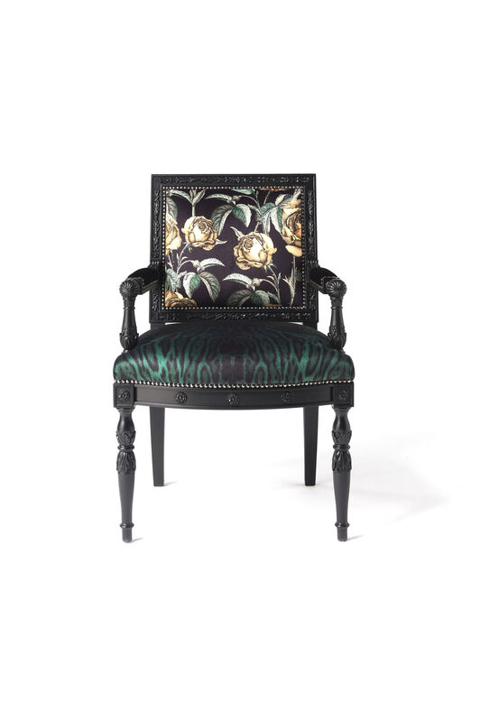 HO Patchwork-Print Armchair Dark green P9L906-L9###