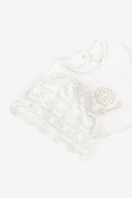 JU RC Monogram-Embroidered Cotton Babygrow Set White RJT848-JD001