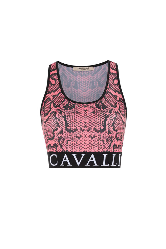 RC Python-Print Crop Top RC Python-Print Crop Top Pink IST60A-LNE11