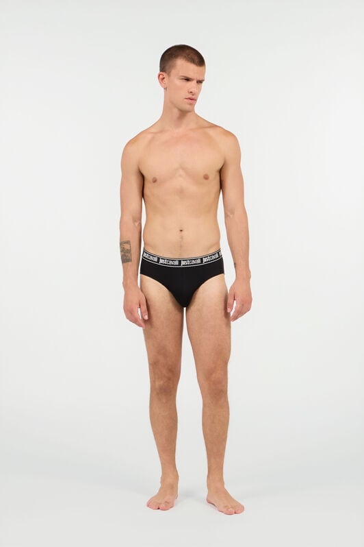 JC Black Logo Waistband Briefs Two-Pack BLACK UFU001-UF093