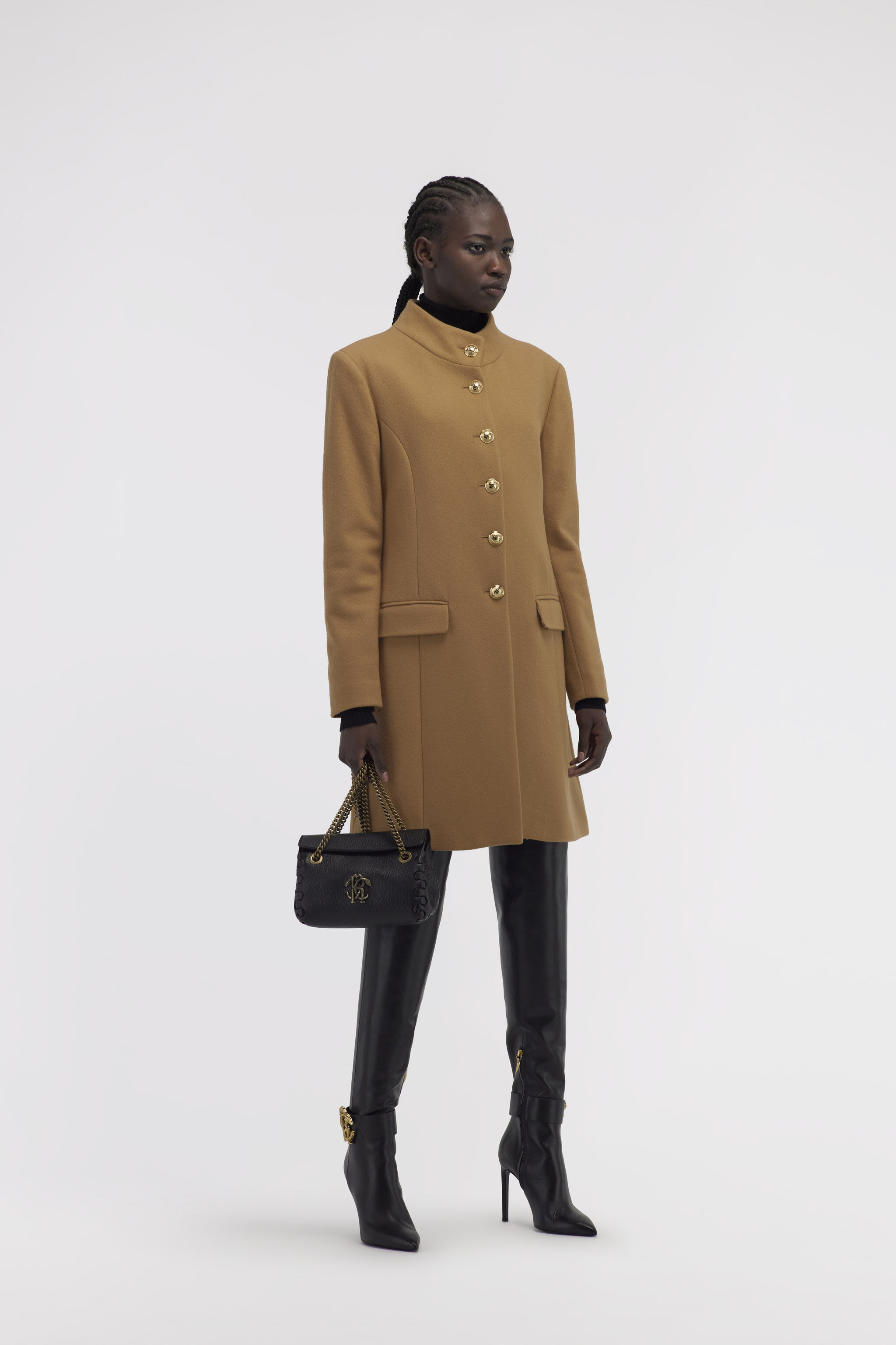 RC Single-Breasted Coat Light Brown JST40N-MQO38