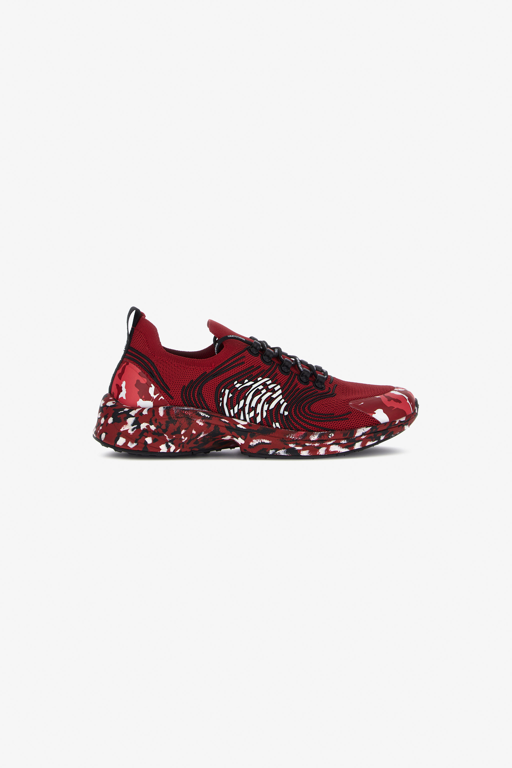 RC Sneakers with Monogram Mirror Snake Red JSS02A-FT003