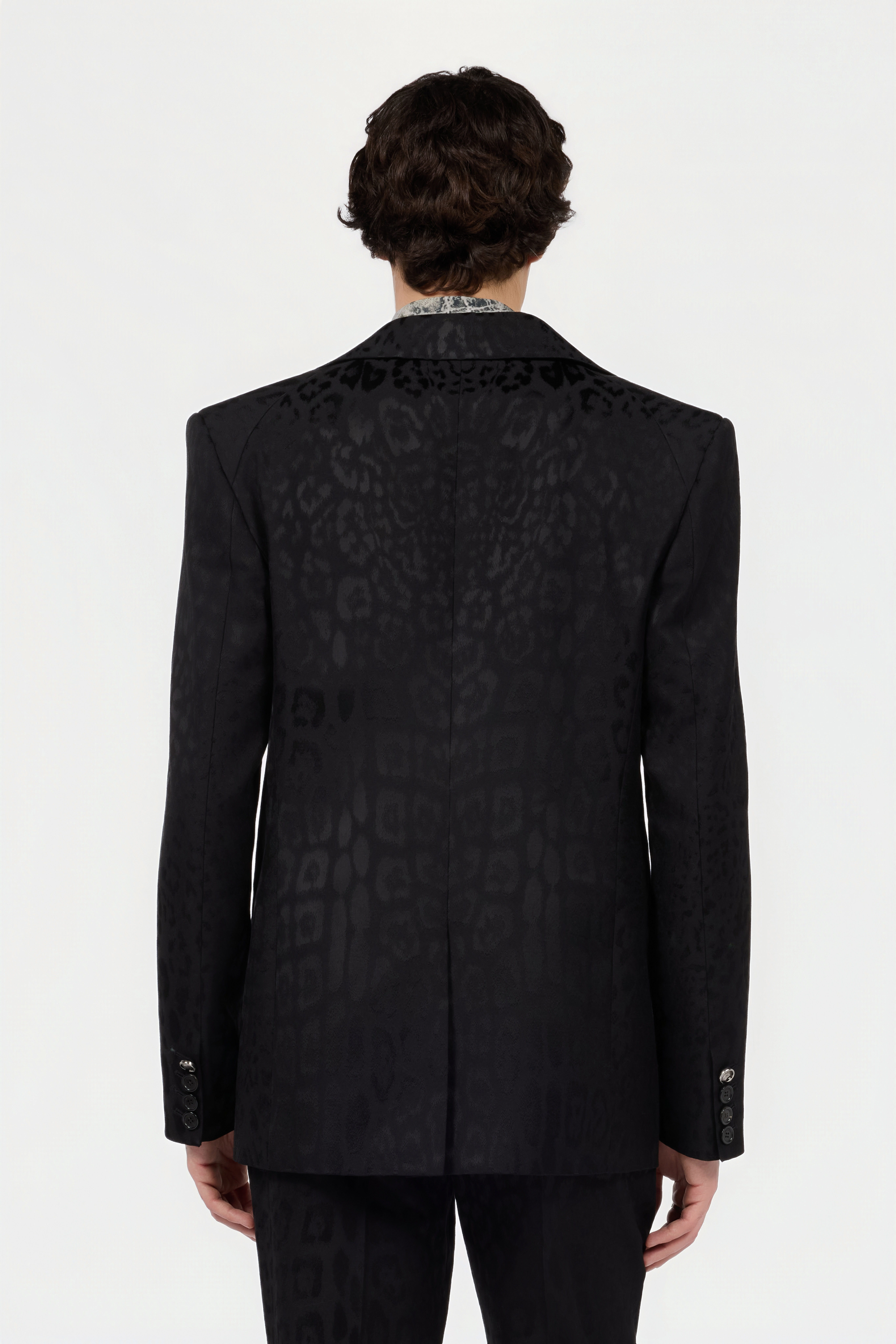 RC Black Jacquard Tailored Jacket BLACK XNT406-TJ033