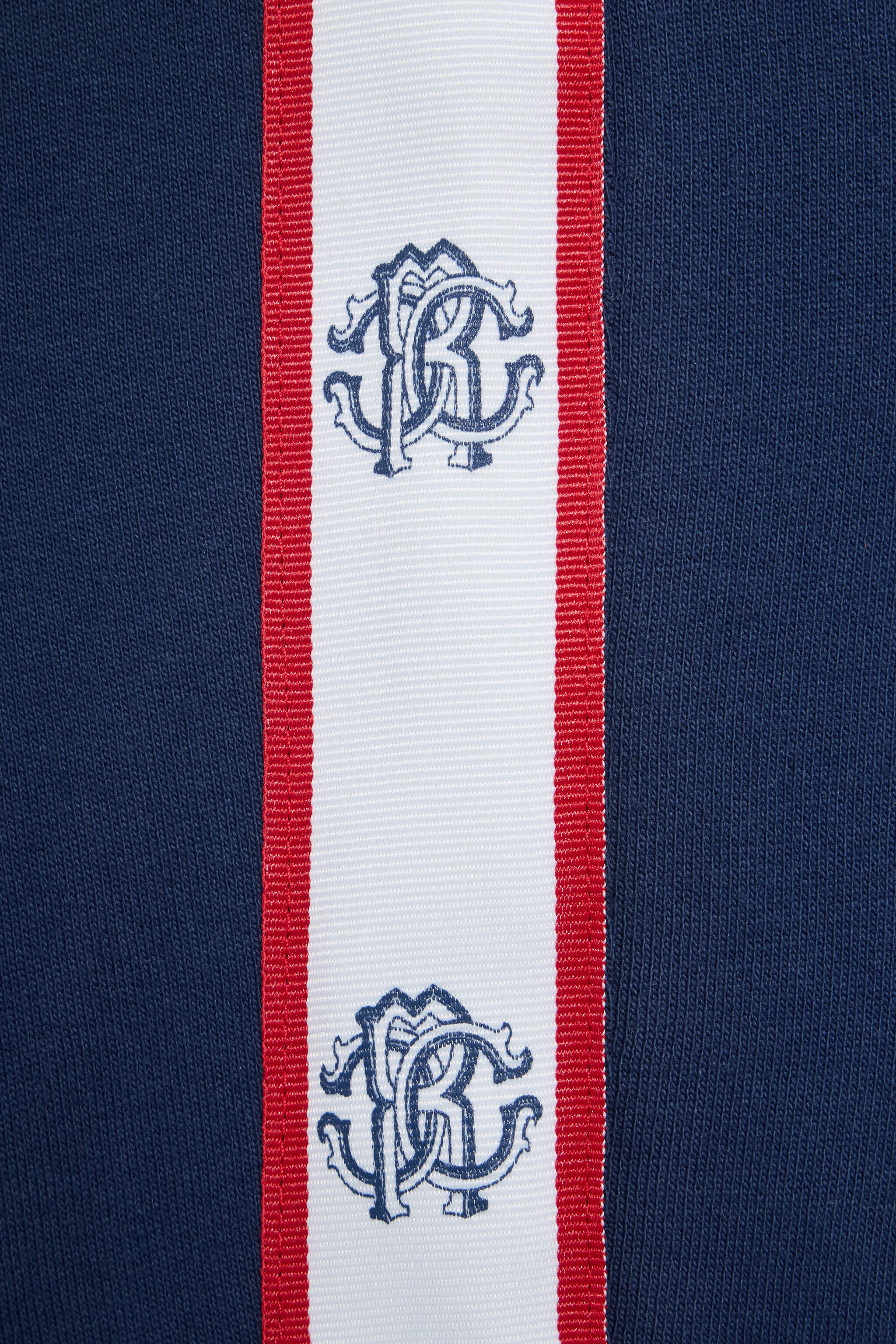 JU Blue Track Pants with RC Monogram NAVY VJT206-CF050