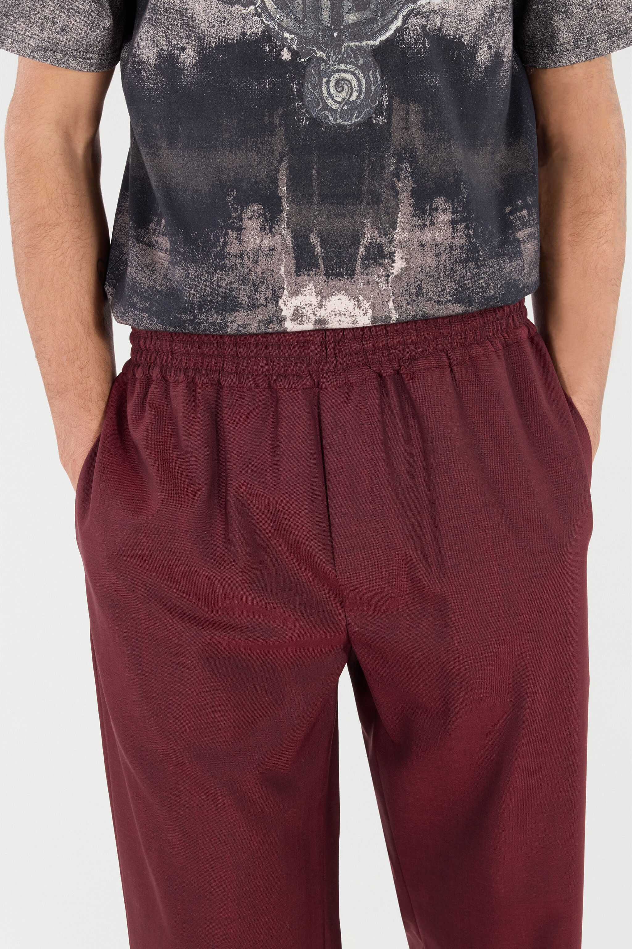 RC Loose Virgin Wool Pants Purple VNT267-VW003
