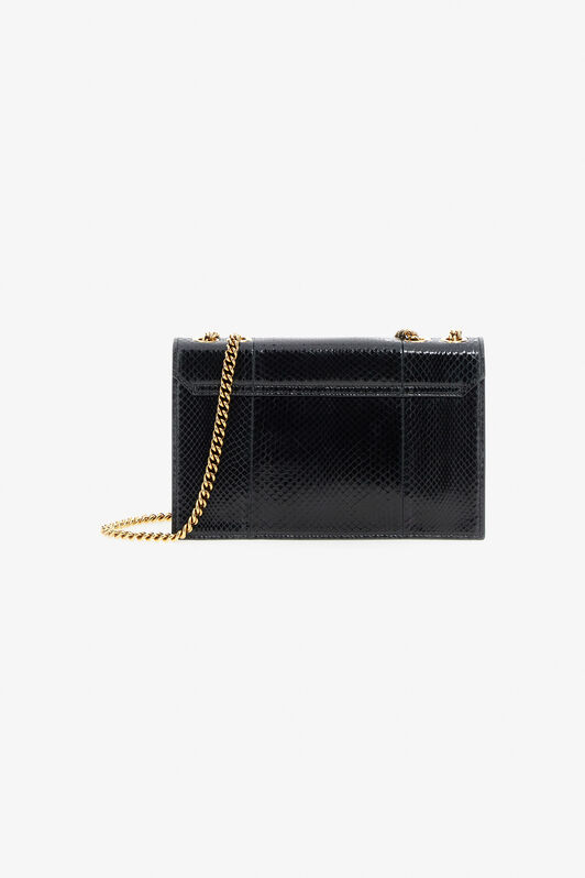 RC Shoulder Bag with Monogram Mirror Snake Black SKB120-PA001