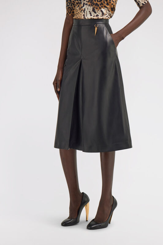RC Jupe midi en cuir Noir TKP307-PN001