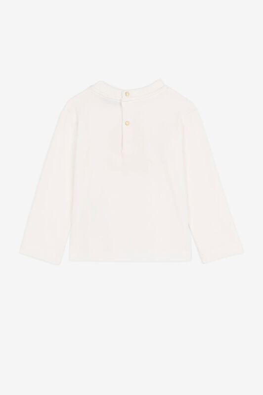 JU Oberteil mit Monogramm-Stickerei BIANCO LATTE PJT610-JV025