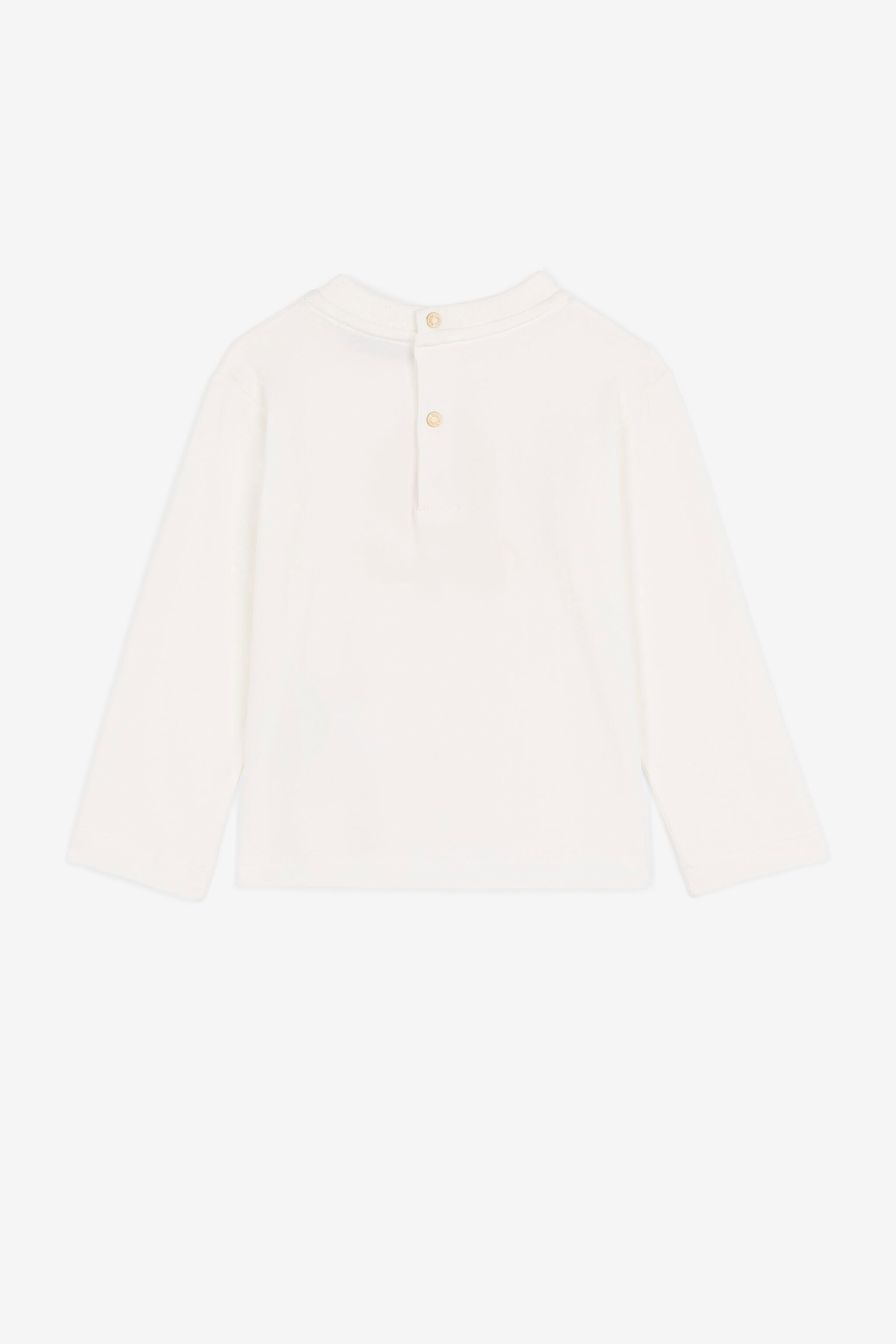 JU Oberteil mit Monogramm-Stickerei BIANCO LATTE PJT610-JV025