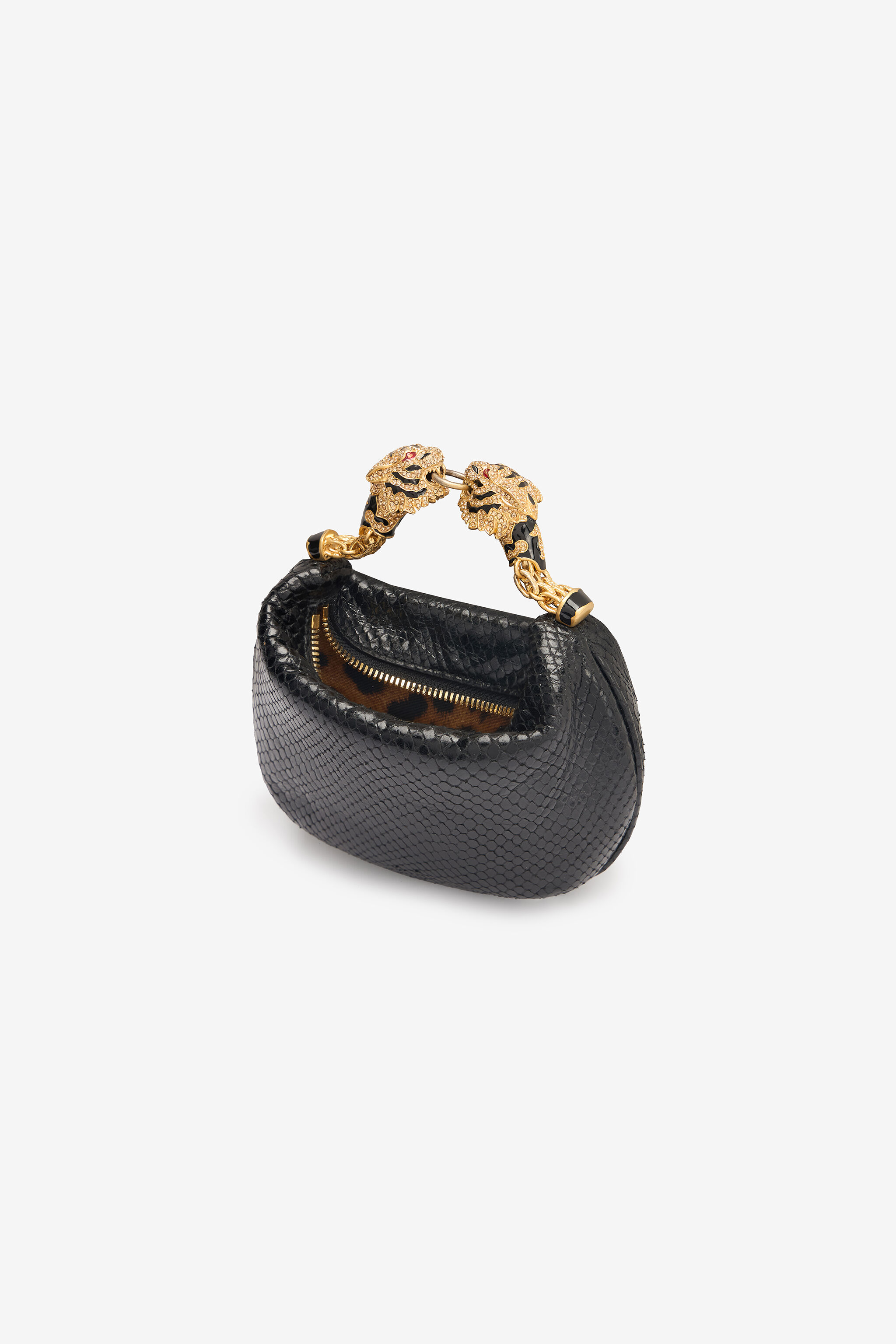 RC Mini Hobo Roar Bag With Snake Print Black UKB013-PZ579
