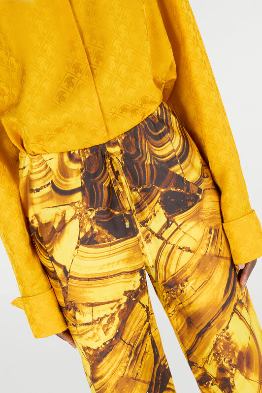 RC Loose Silk Pants with Amber Print RC Loose Silk Pants with Amber Print Amarillo VKT210-4QP74