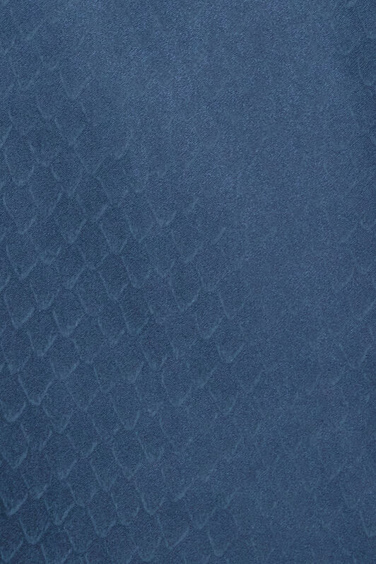 RC Camicia In Seta Con Motivo Effetto Serpente Blu scuro UKT710-SZN57