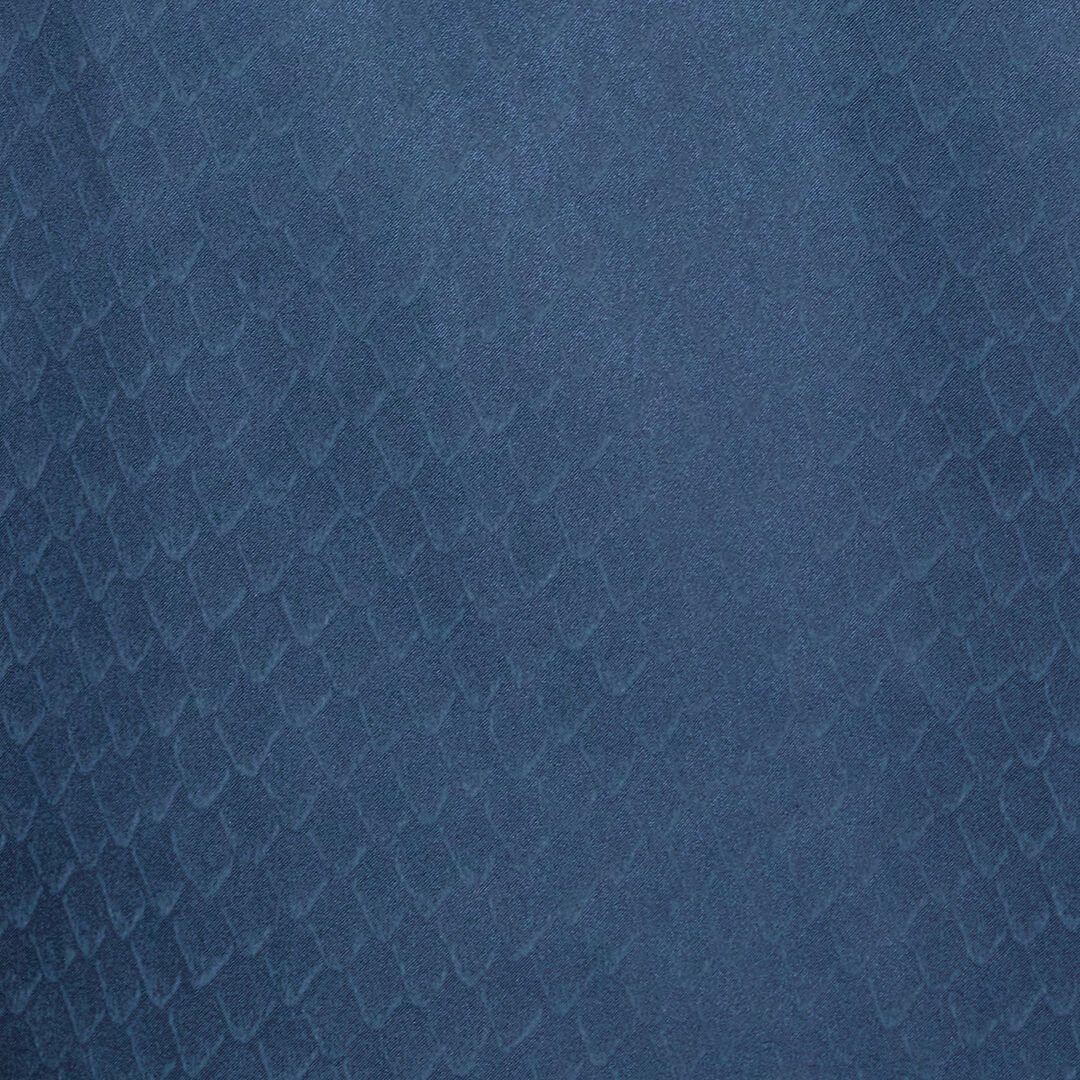 RC Camicia In Seta Con Motivo Effetto Serpente Blu scuro UKT710-SZN57
