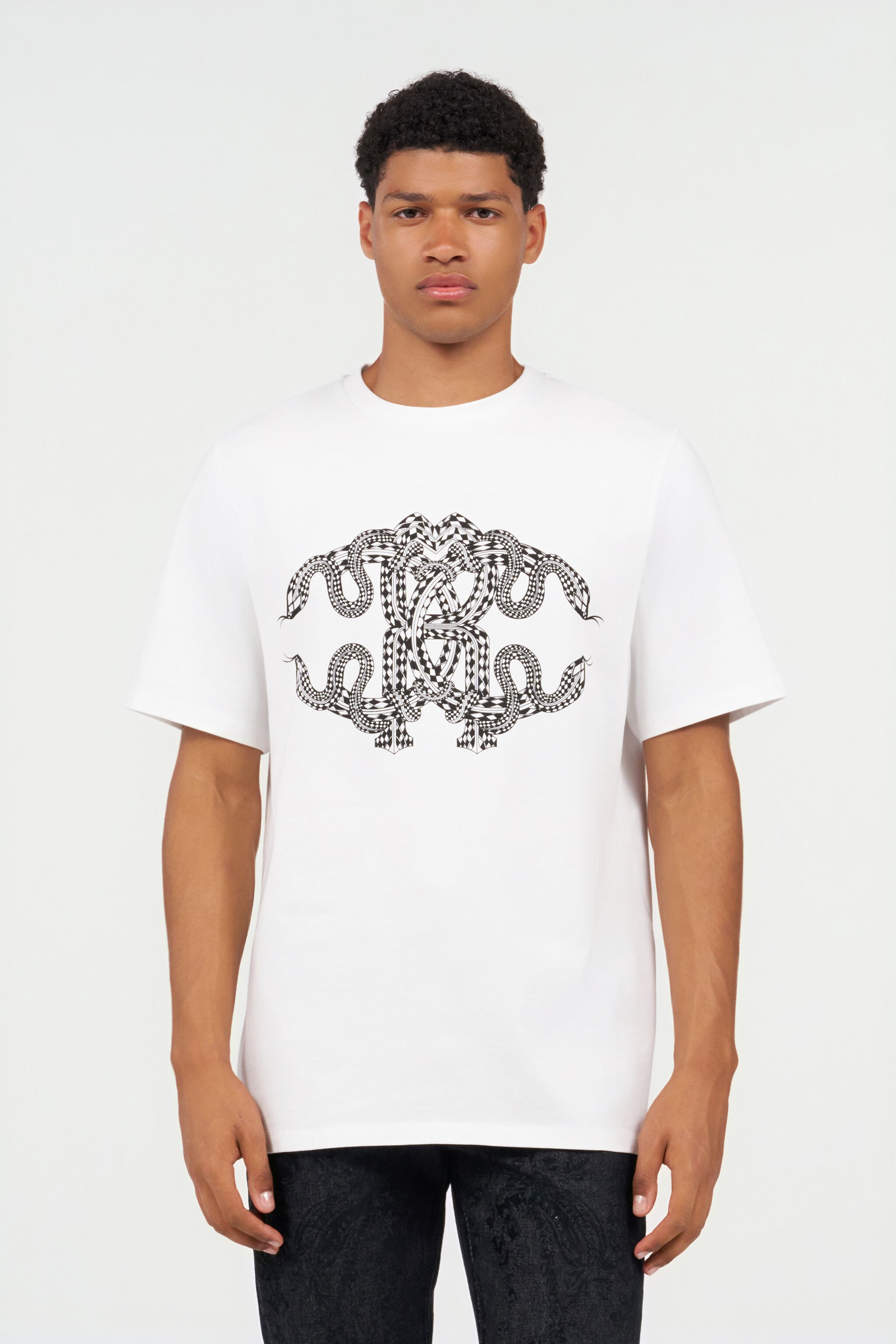 RC T-shirt in Cotone con Stampa Serpente RC T-shirt in Cotone con Stampa Serpente WHITE WNT61H-JD022