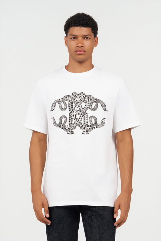 RC T-shirt in Cotone con Stampa Serpente RC T-shirt in Cotone con Stampa Serpente WHITE WNT61H-JD022
