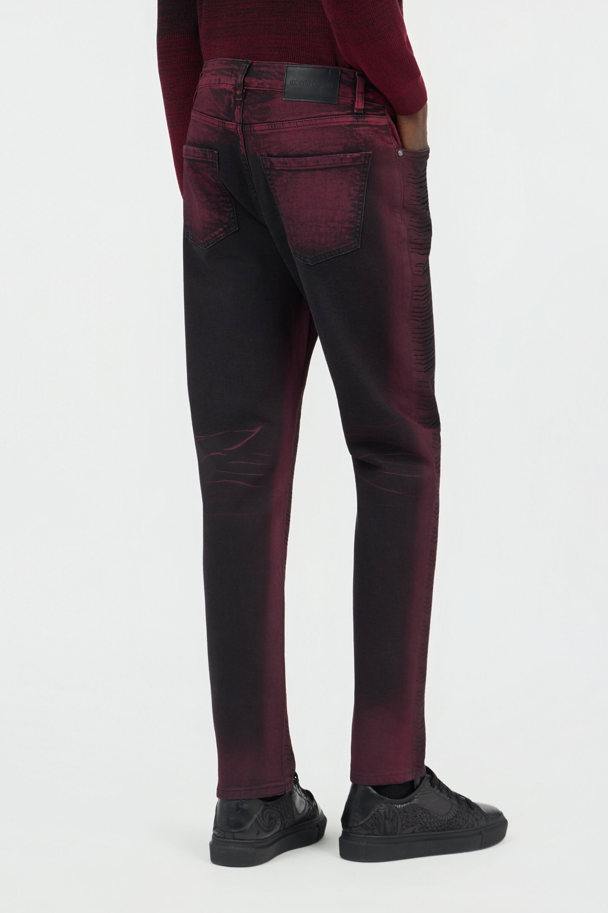 RC Red And Black Textured Jeans RED/BLACK SOJ20D-DN021