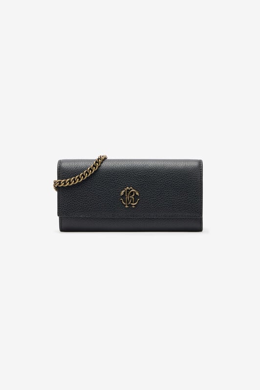 RC Schwarze Brieftasche an Kette mit Monogram RC RC Schwarze Brieftasche an Kette mit Monogram RC BLACK QOA00D-PZO37