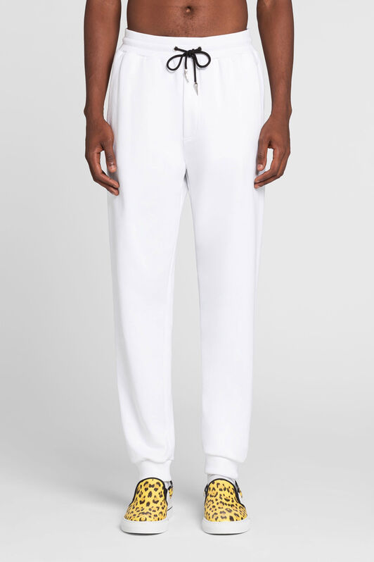RC Logo-Print Cotton Sweatpants White QRT25A-CF050