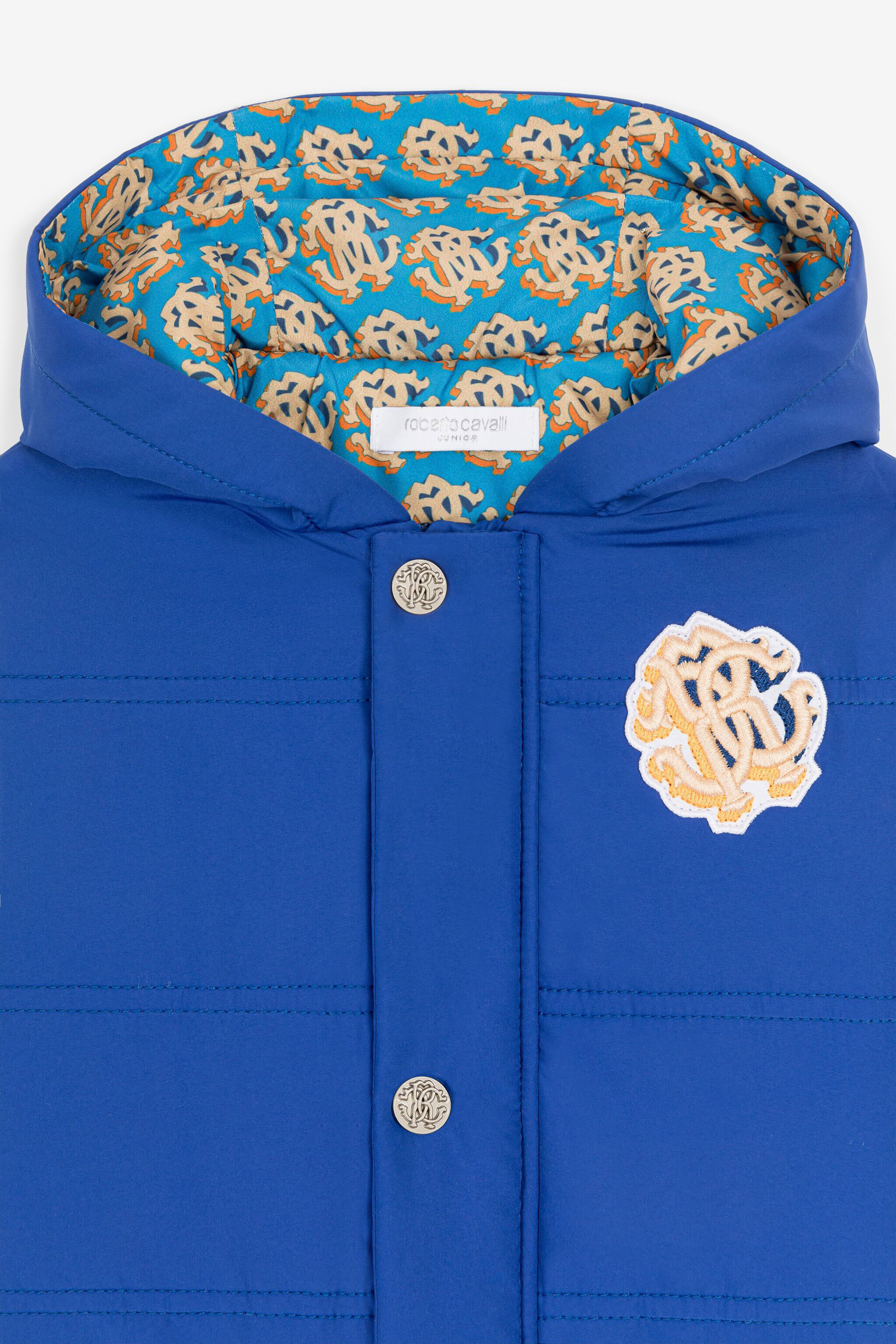 JU Giacca con cappuccio e Monogram RC Blu RJT40D-SB001