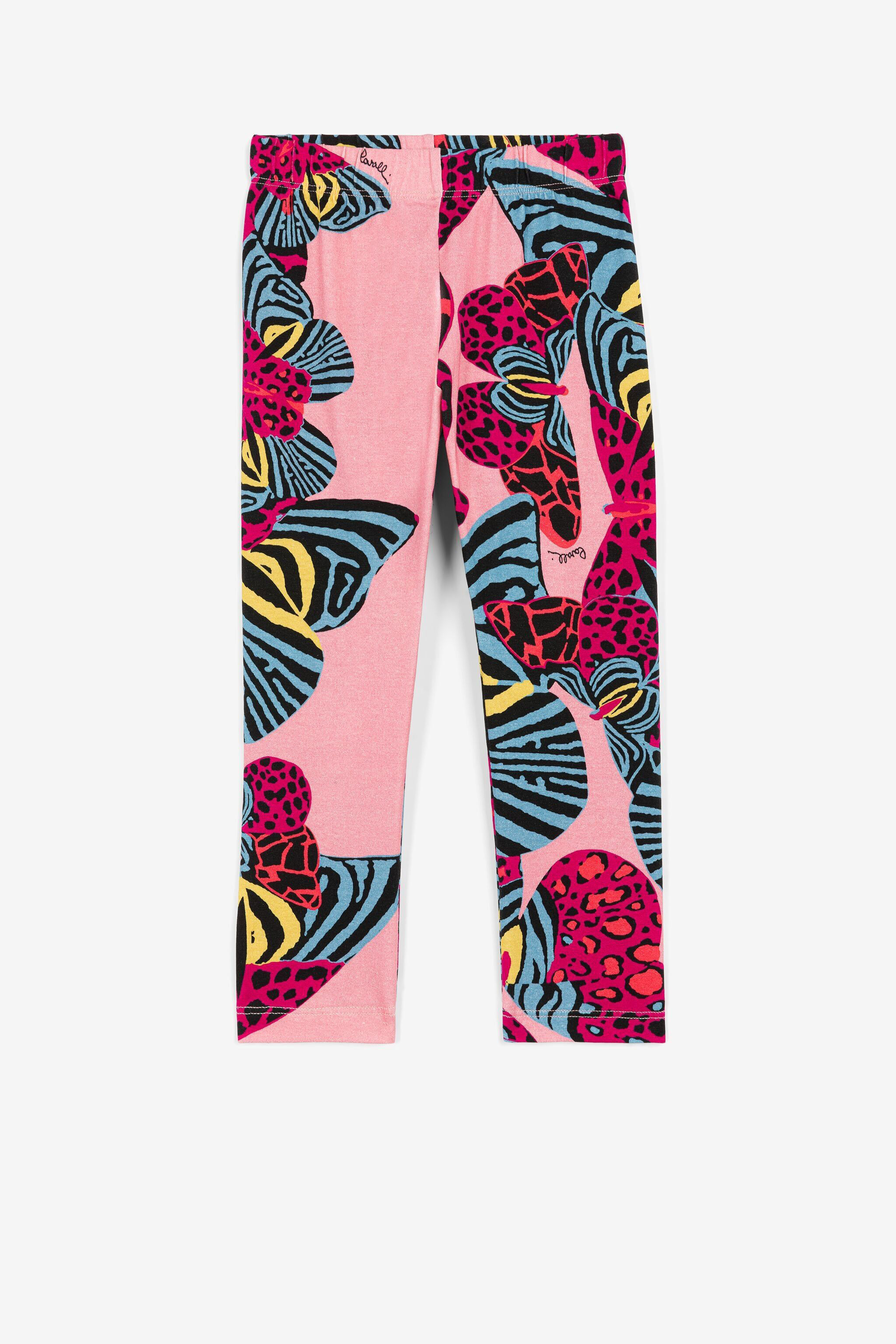 JU Butterfly-Print Leggings Fuchsia PJT219-JFE44