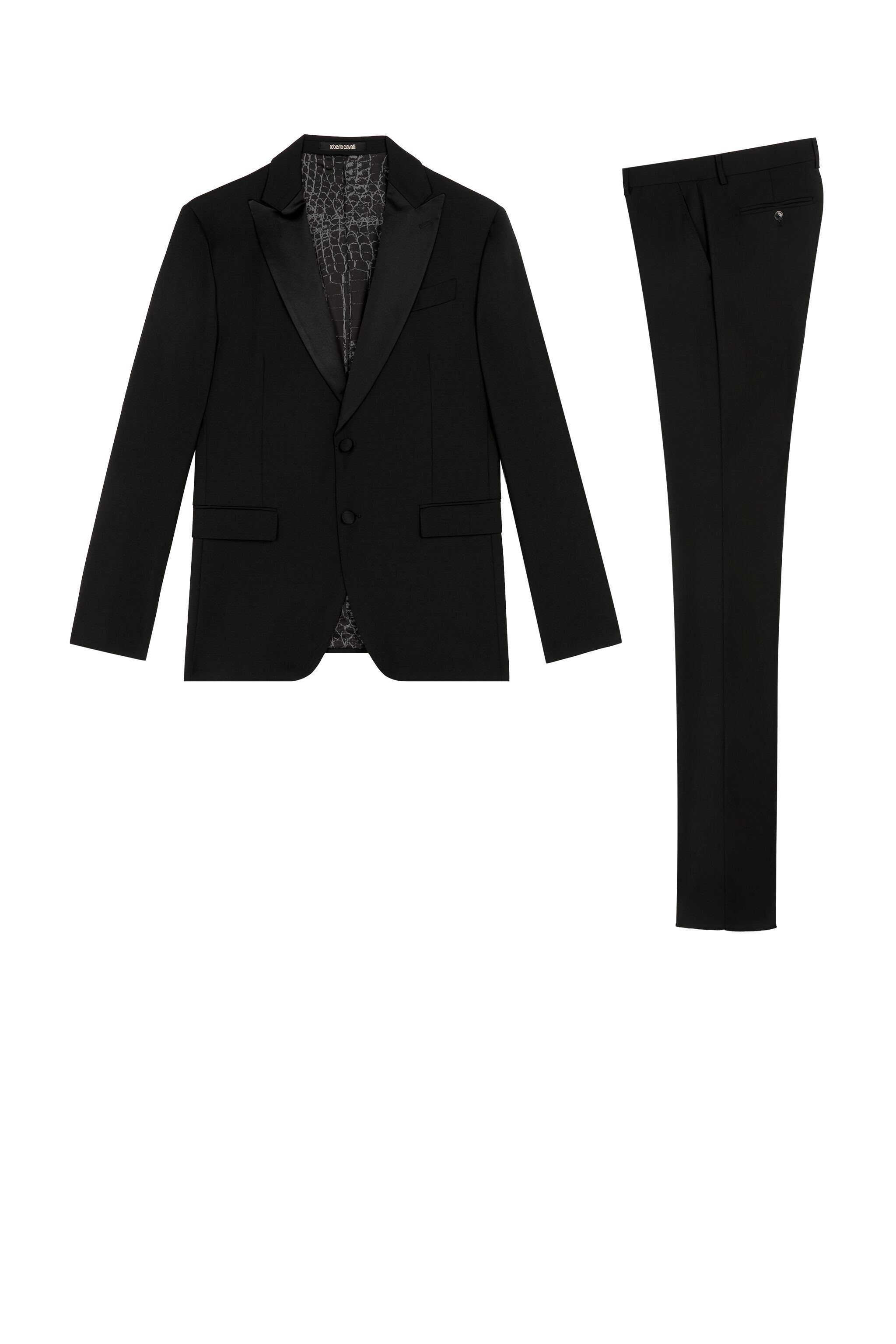 Single-Breasted Suit in Black for Men | Roberto Cavalli®