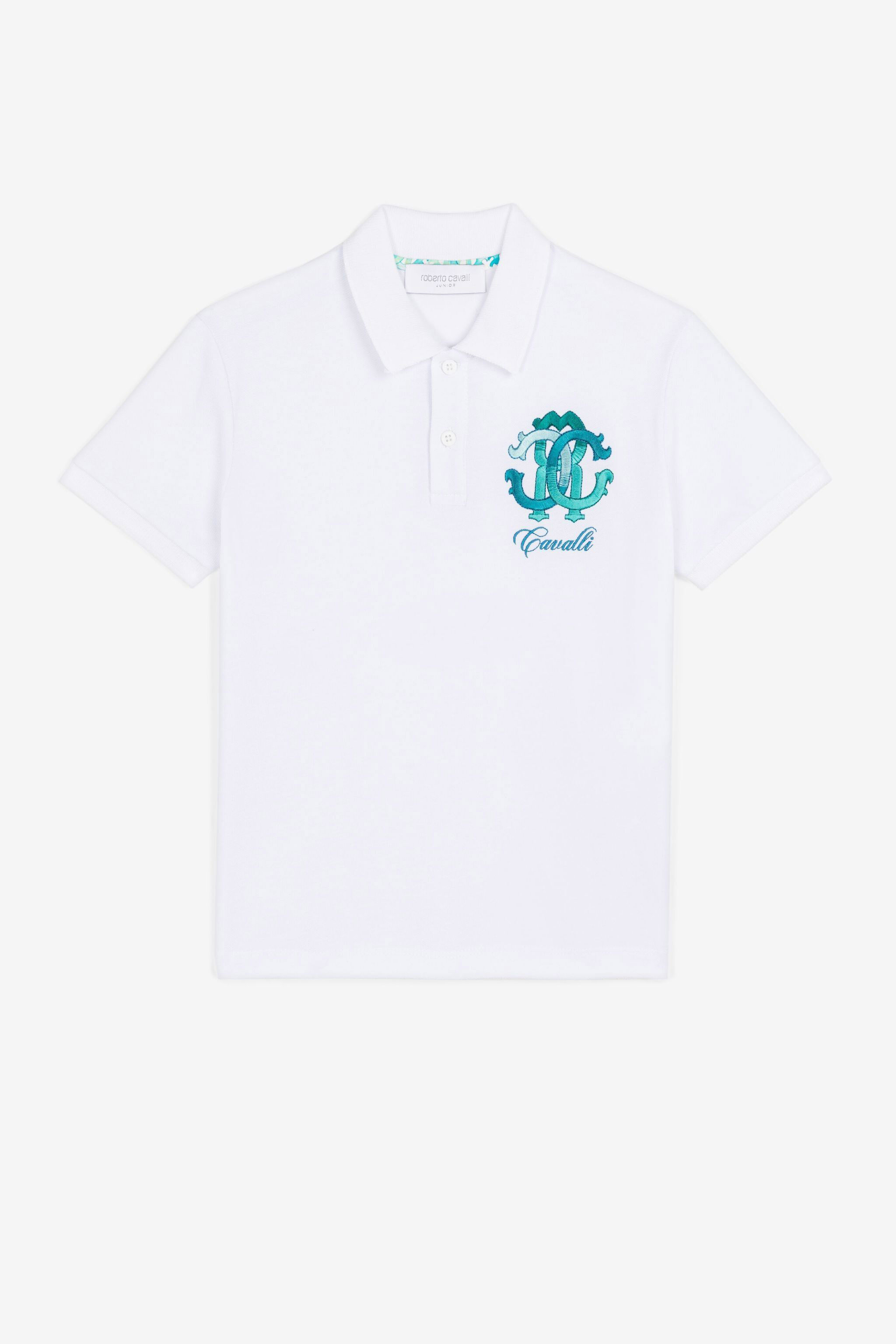 JU Logo-embroidered short-sleeve T-shirt Optical white QJT673-KB003