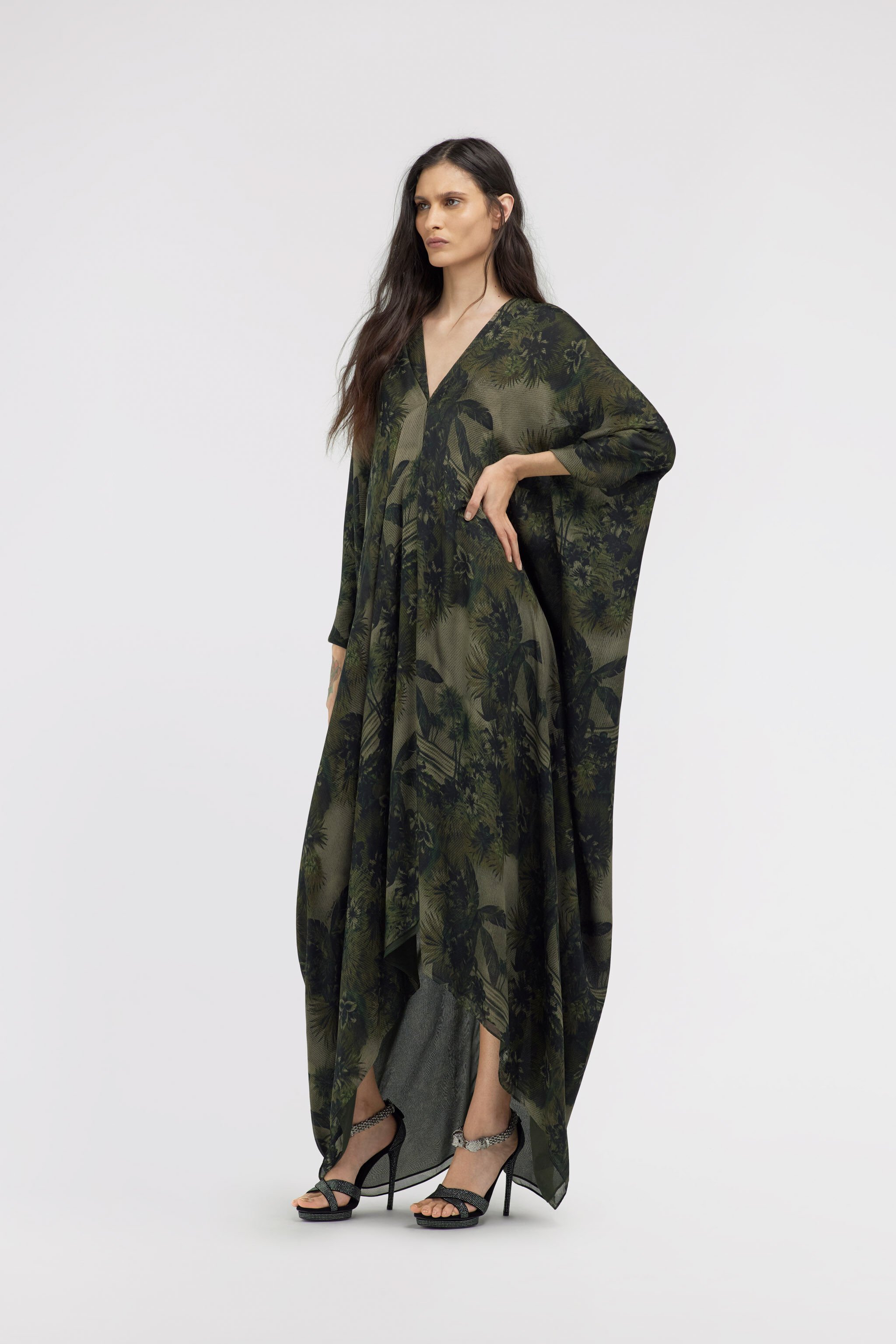 RC Hawaii Green print Kaftan Dark green SKT181-CTI84
