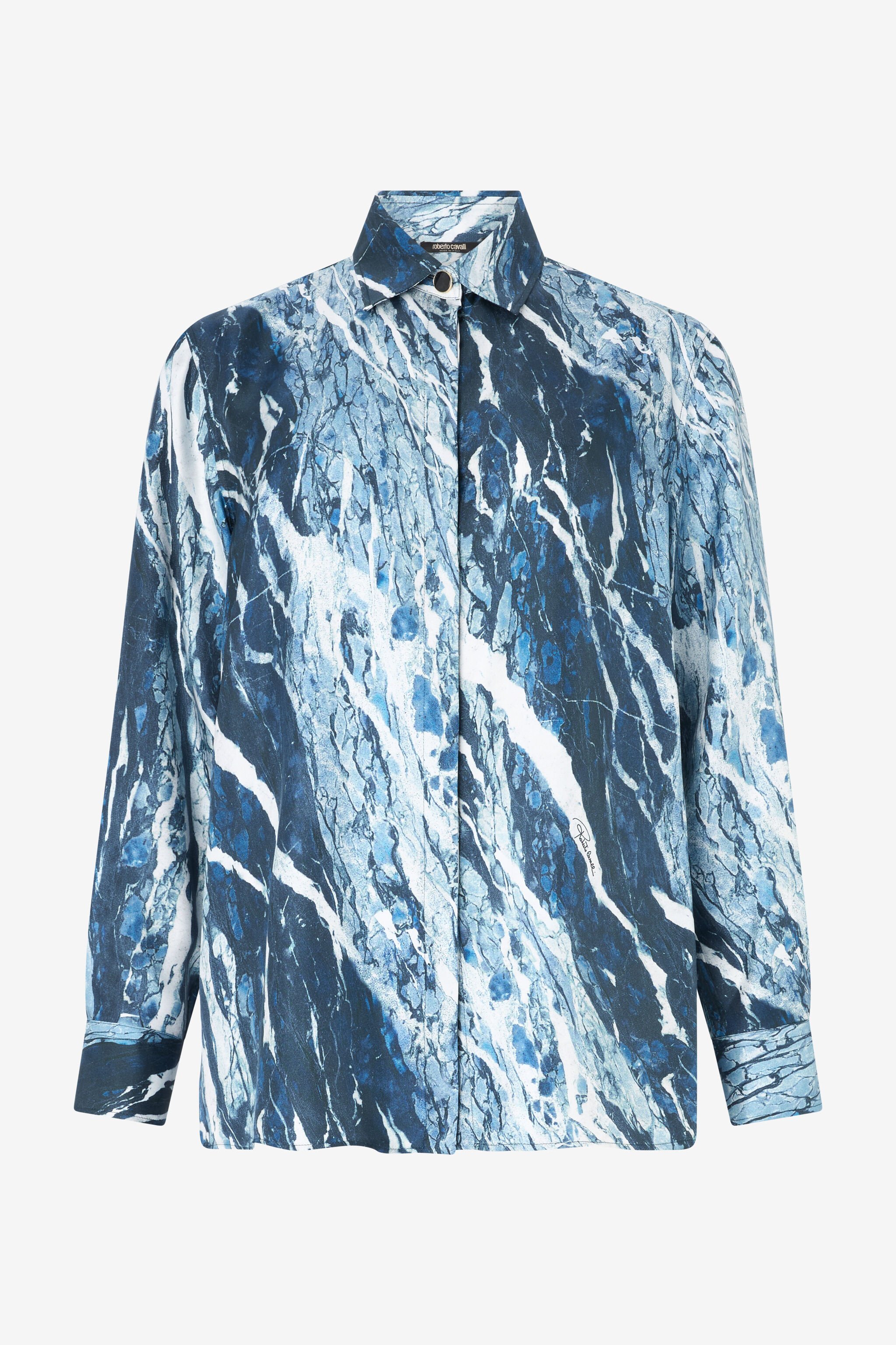 RC Marble-Print Shirt Dark blue UKT704-4QN22