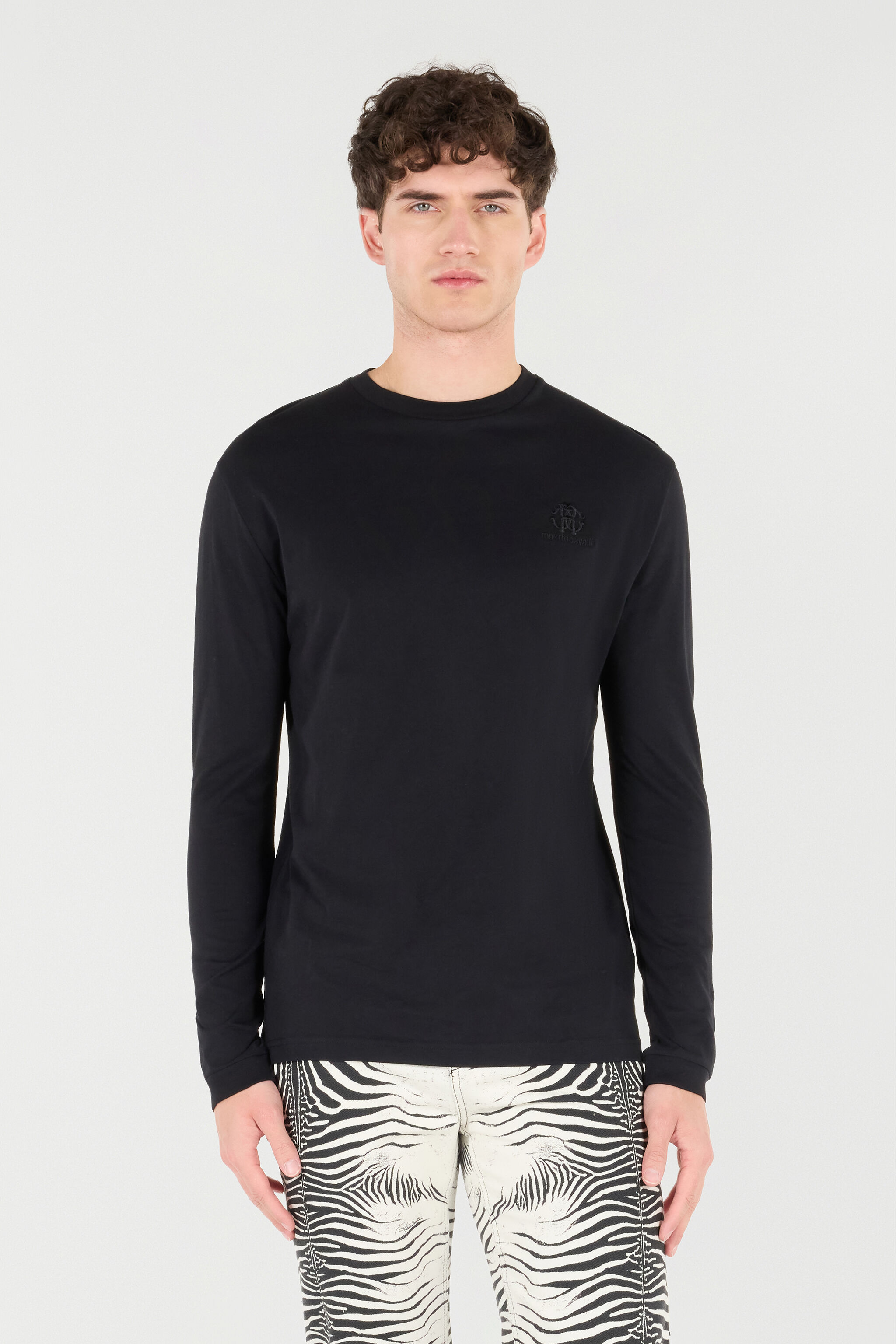 RC Long-Sleeved T-Shirt With RC Monogram Black POT61A-JD060