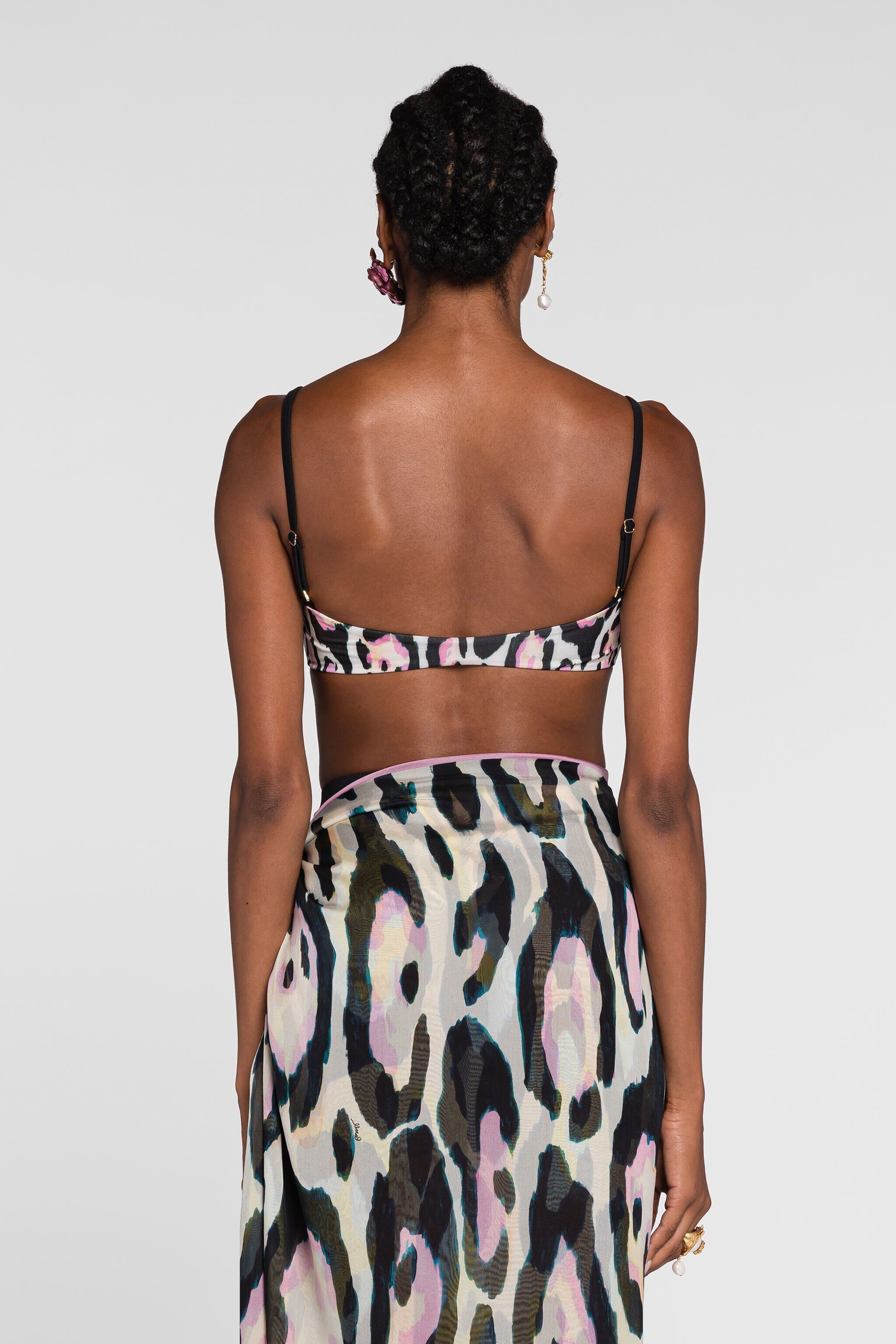 RC Slip bikini con stampa Jaguar ROSA QKW00I-LNF54