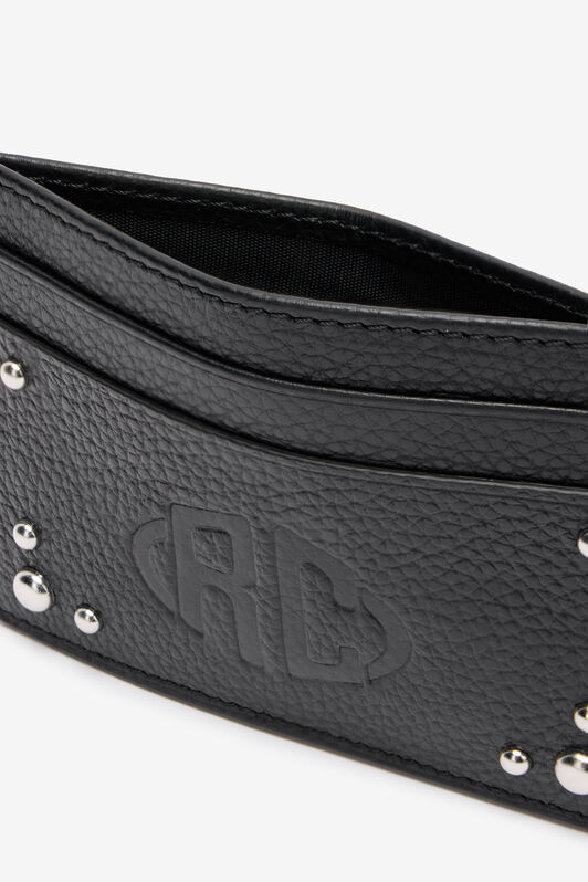 RC Flat Cardholder with Studs Black VRA006-PZB05