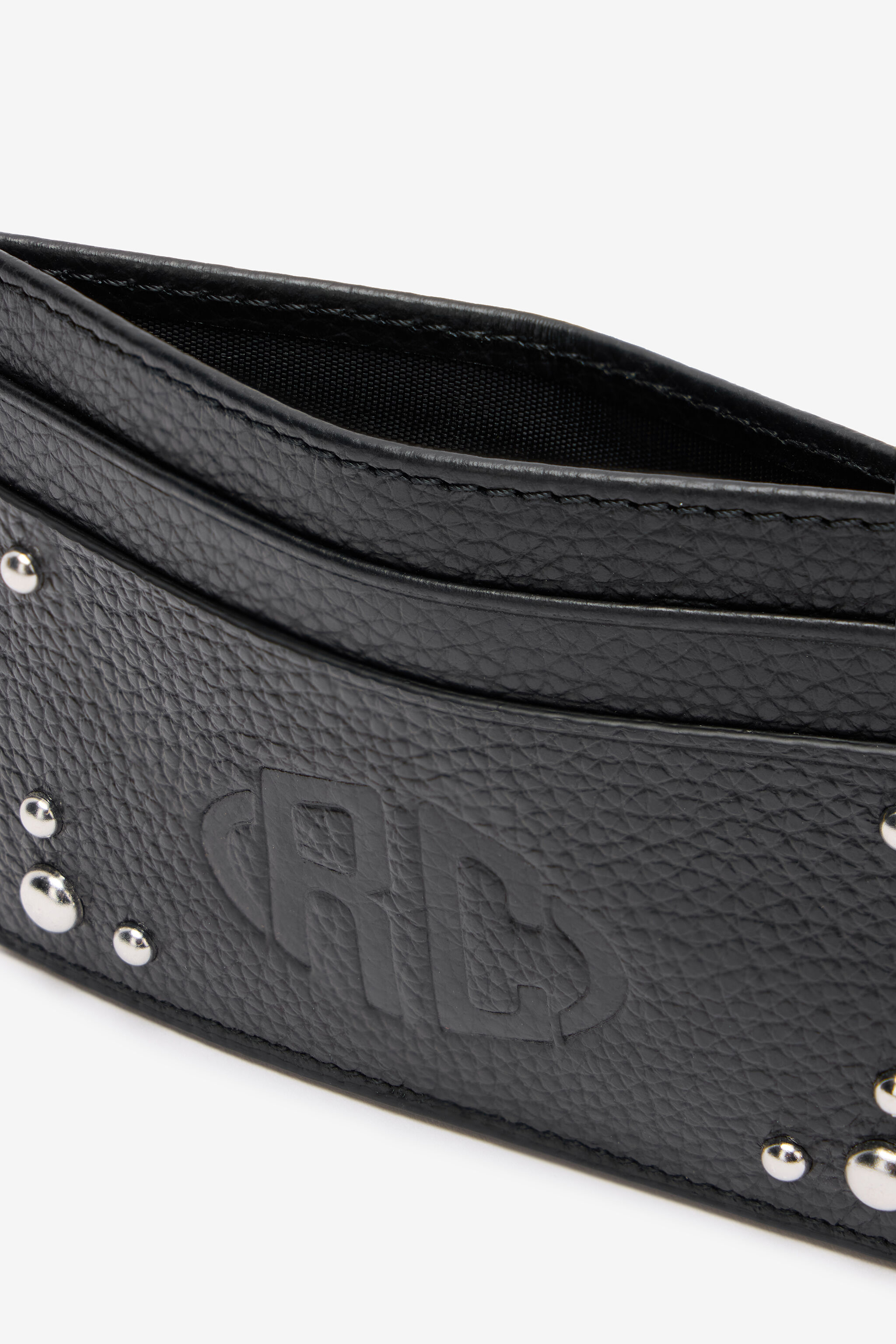 RC Flat Cardholder with Studs Black VRA006-PZB05