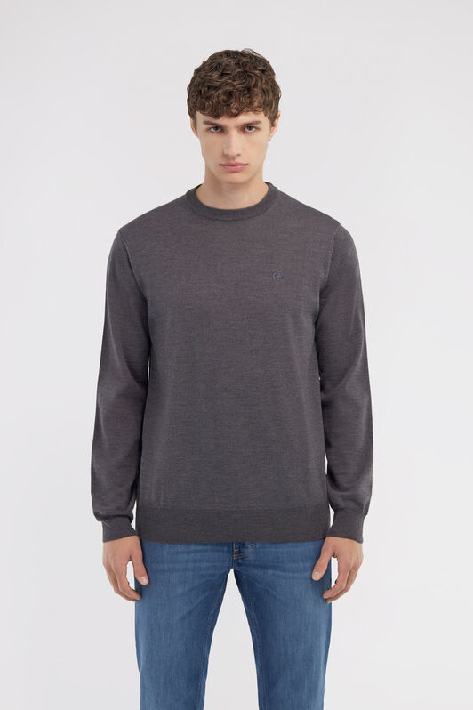 RC Crewneck sweater with RC Dark gray NOM01B-MQ030