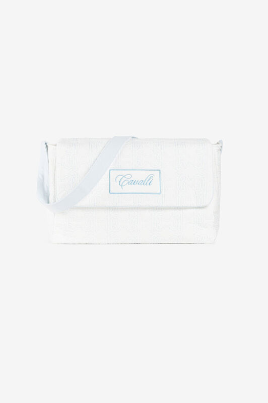 JU RC Monogram-Embroidered Changing Bag JU RC Monogram-Embroidered Changing Bag Light blue PJB001-CSE21