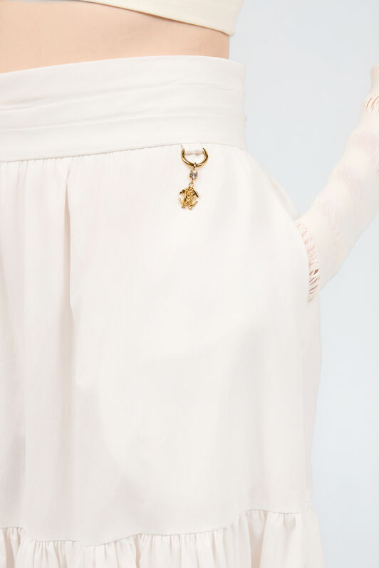 RC Skirt With Mirror Snake Monogram Charm RC Skirt With Mirror Snake Monogram Charm White VKT300-CH033