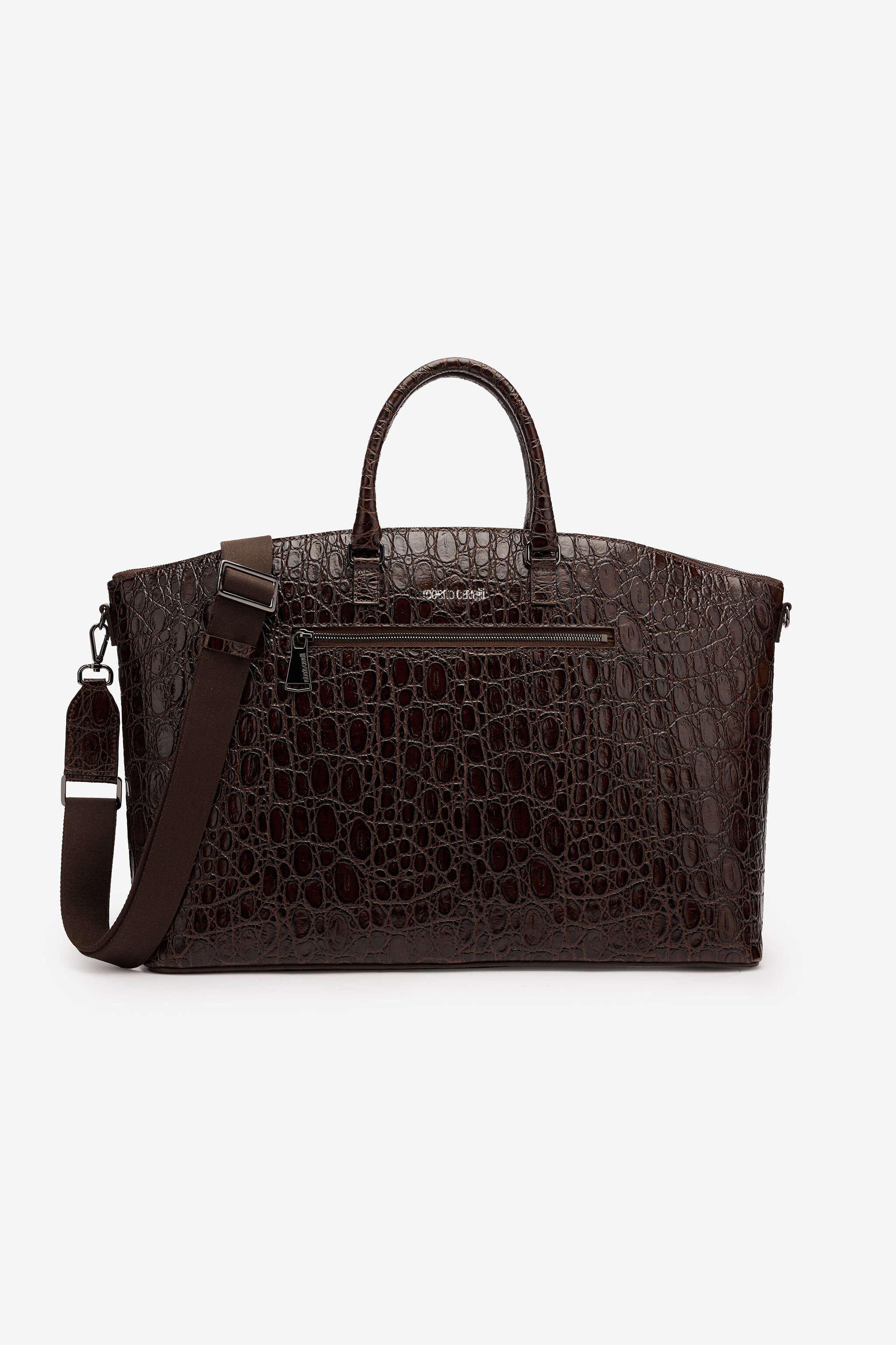 RC Bolso estampado cocodrilo con bandolera Marrón URB004-PZU02