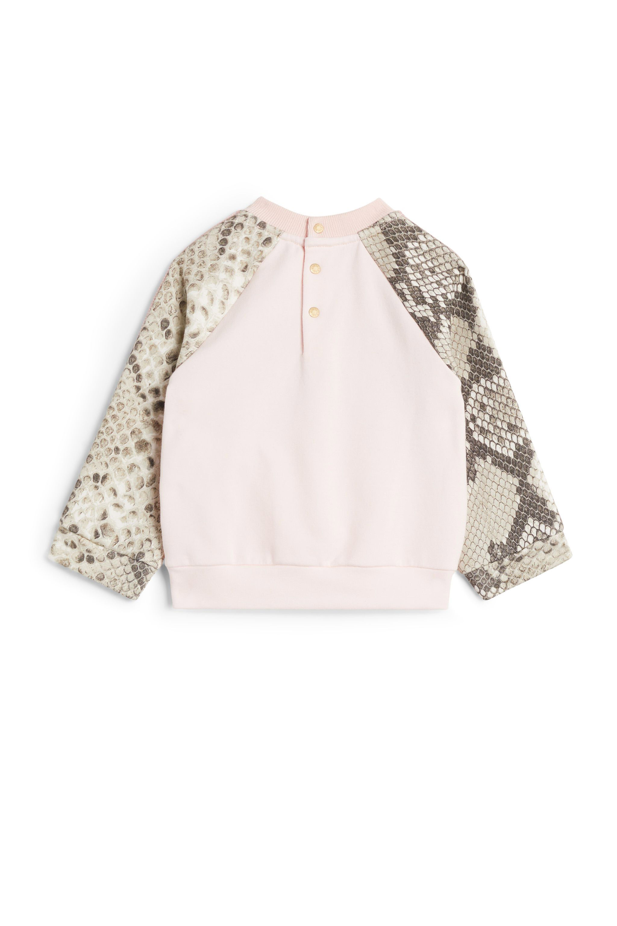 JU Rhinestone logo sweatshirt BABY PINK JJT925-CF027
