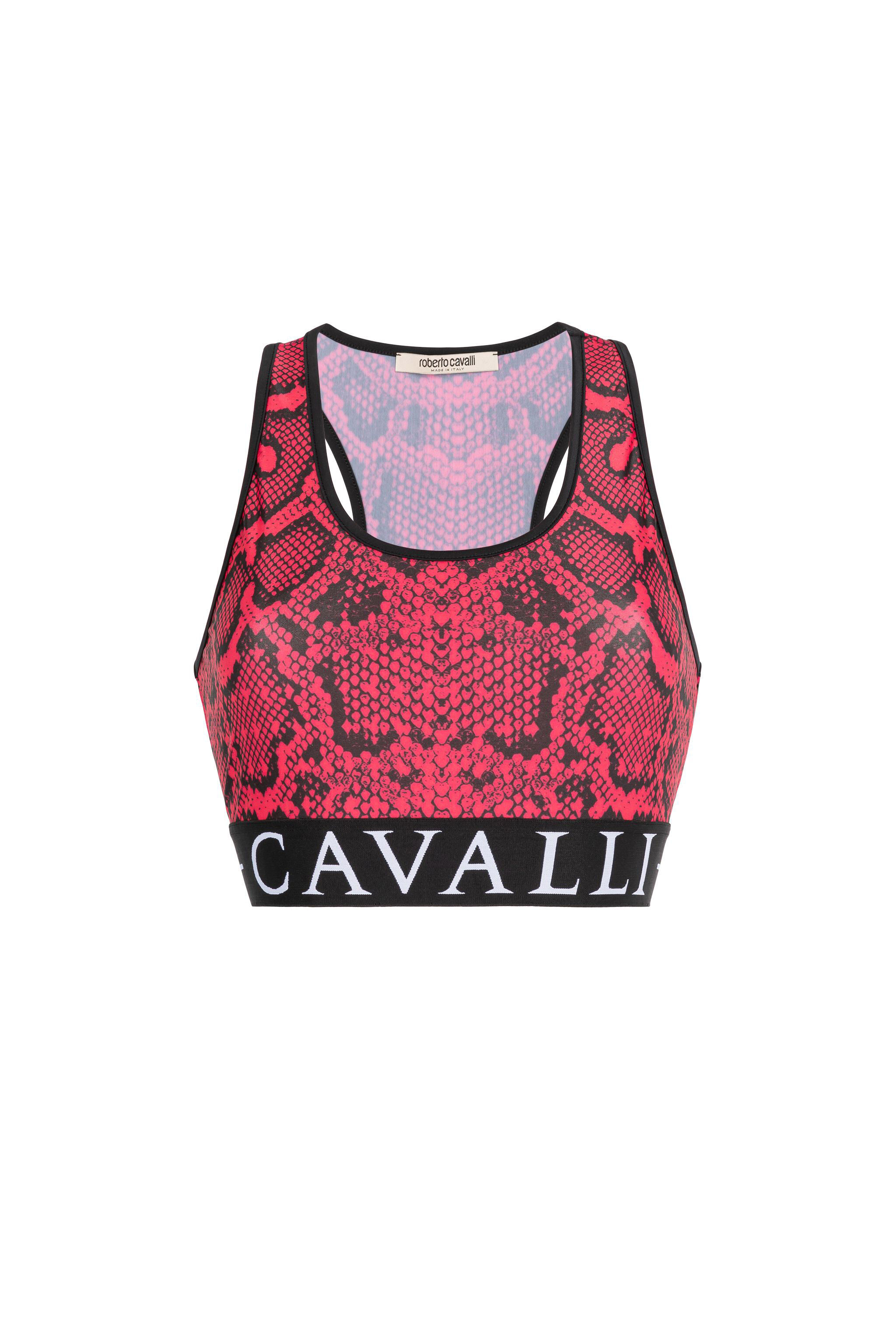 RC Python-Print Crop Top Fuchsia IST60A-LNE11