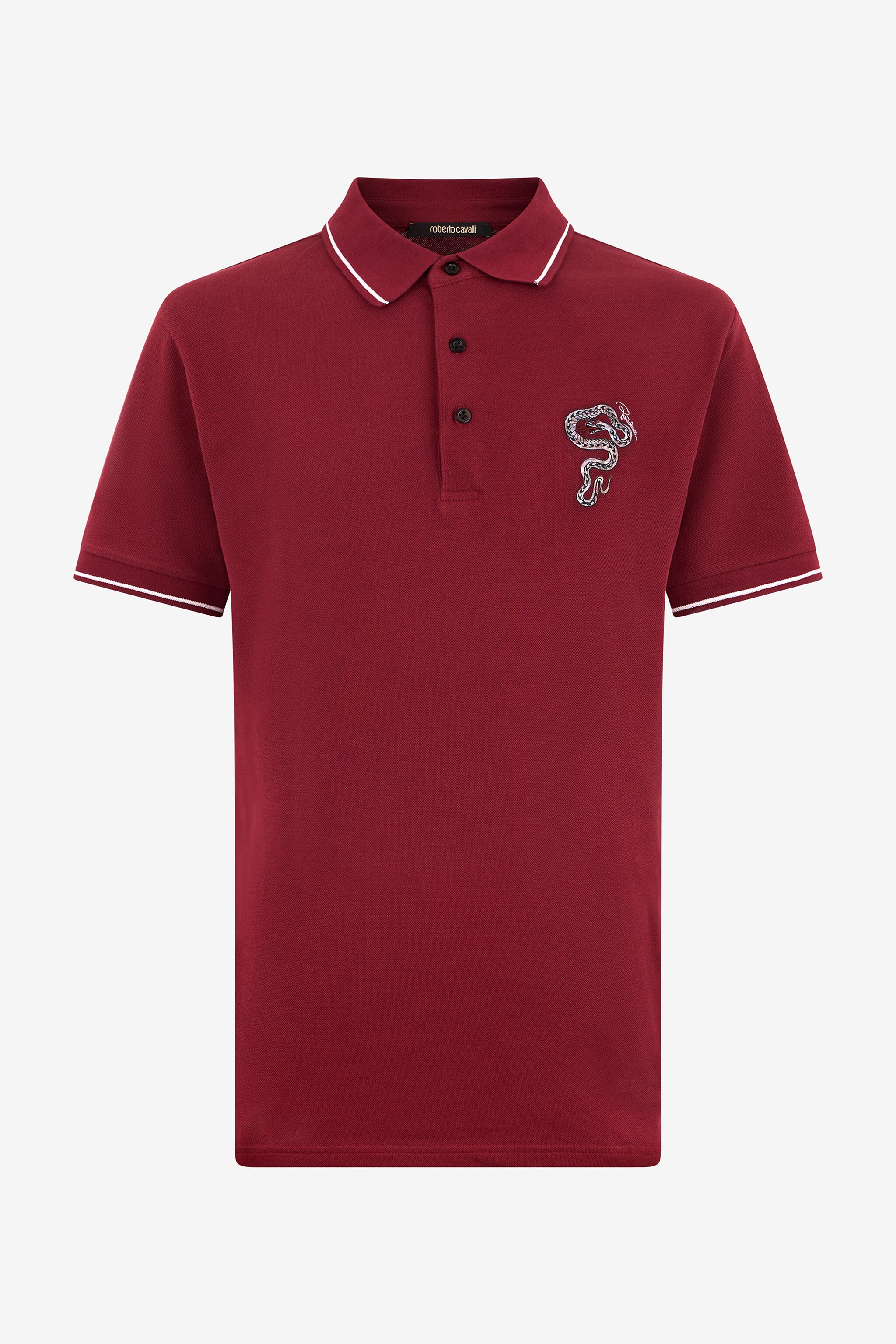 RC Bordeaux Polo With Snake Embroidery RC Bordeaux Polo With Snake Embroidery CABERNET ROT60F-KB003