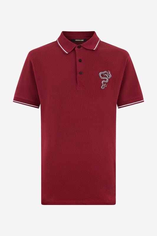 RC Bordeaux Polo With Snake Embroidery RC Bordeaux Polo With Snake Embroidery CABERNET ROT60F-KB003