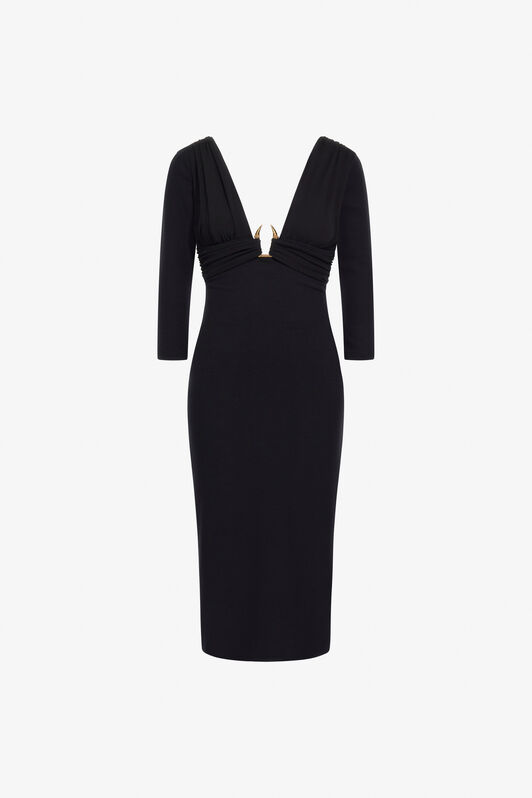 RC Vestido con detalle dorado Negro TKT139-JJ034