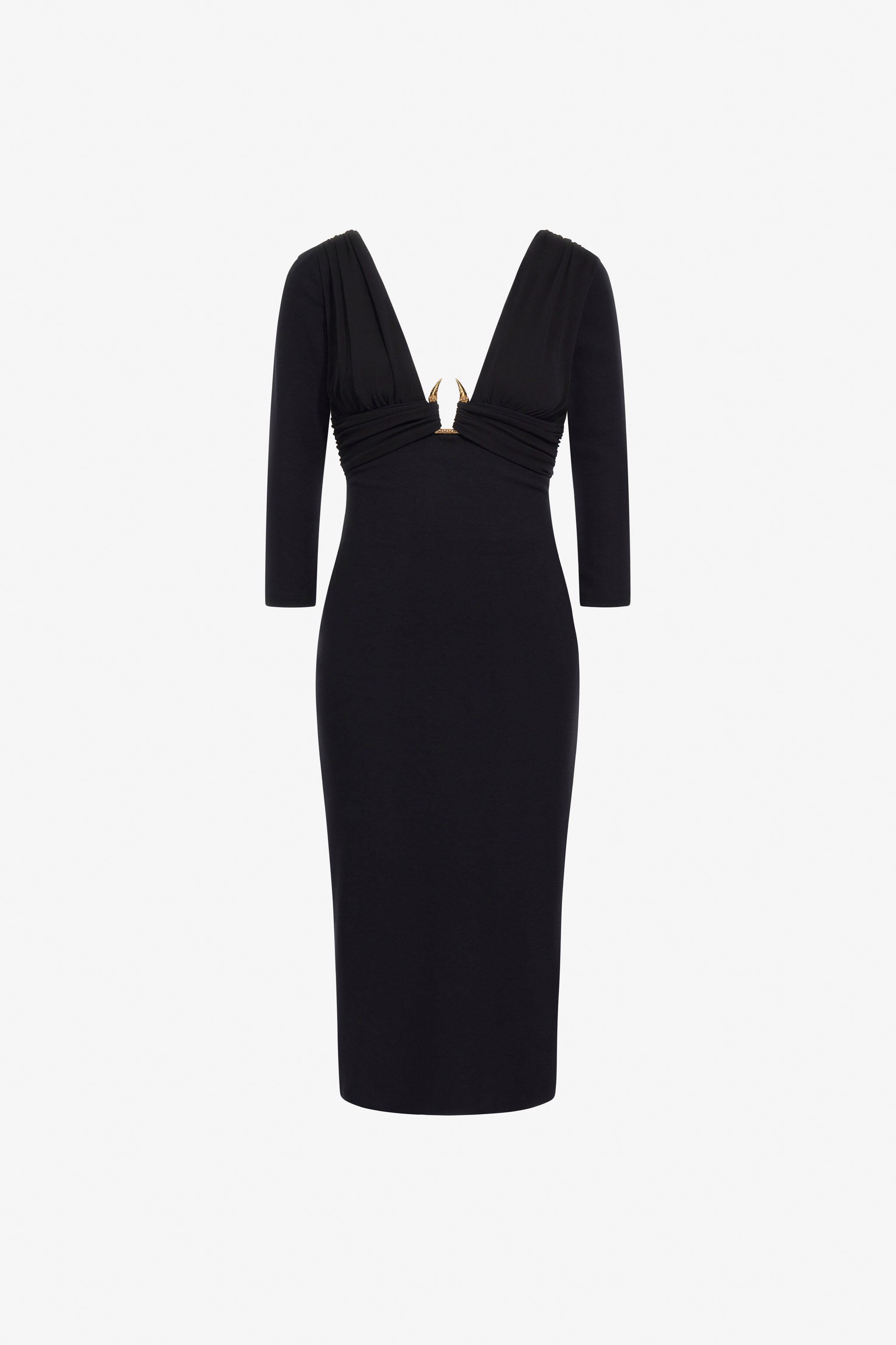 RC Vestido con detalle dorado Negro TKT139-JJ034